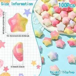 Gradient Color Opaque Resin Cabochons&nbsp;RESI-CJ0003-66