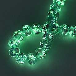 Handmade Luminous Lampwork Beads Strands&nbsp;LAMP-N037-01H