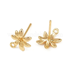 Brass Stud Earrings Findings&nbsp;KK-B137-13G