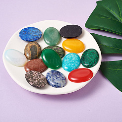 14Pcs 14 Style Mixed Gemstone Cabochons&nbsp;G-FW0001-06