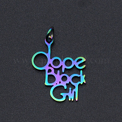 Ion Plating(IP) 201 Stainless Steel Pendants&nbsp;STAS-N090-T859
