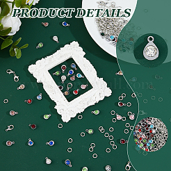 DIY Teardrop Alloy Rhinestone Pendent Decoration Making Kits&nbsp;DIY-FH0008-96