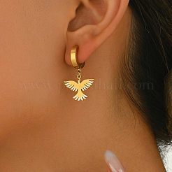 Metal Bird 201 Stainless Steel Hoop Earrings for Women Daily Versatile Jewelry&nbsp;SE6238-4