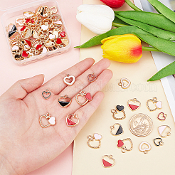 90Pcs 9 Style Alloy Enamel Pendants&nbsp;ENAM-PH0002-03