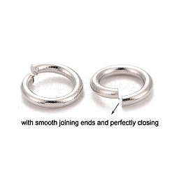Brass Open Jump Rings&nbsp;KK-M165-6mm-01P-NR