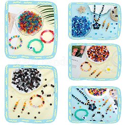1200Pcs 6 Colors Transparent Plastic Beads&nbsp;KY-SZ0001-55