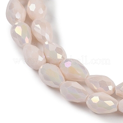 Opaque Solid Color Electroplate Glass Beads Strands&nbsp;X-EGLA-N013-P4mm-B08