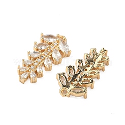 Brass Micro Pave Cubic Zirconia Pendants&nbsp;KK-S531-14G-B