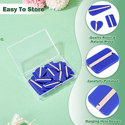 20Pcs 10 Styles Opaque Resin & Wood Pendants&nbsp;RESI-TA0004-68