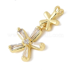 Brass Micro Pave Cubic Zirconia Pendants&nbsp;KK-K298-43G