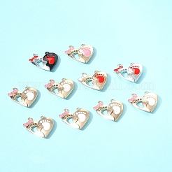 10 Bags Spray Painted Alloy Enamel Magnetic Split Pendants&nbsp;ENAM-FS0003-01