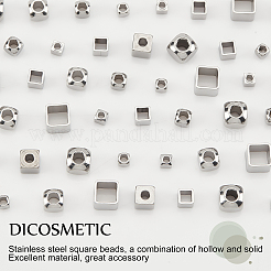 96Pcs 8 Style 304 Stainless Steel Beads&nbsp;STAS-DC0005-74
