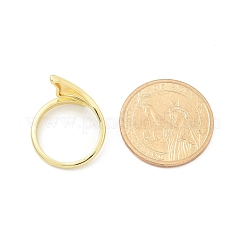 Rack Plating Brass Open Cuff Finger Rings for Women&nbsp;RJEW-M028-85G