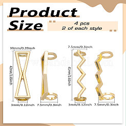 4Pcs 2 Styles Alloy Shoelace Charms&nbsp;FIND-LP0003-70