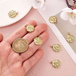 10Pcs Brass Pendants&nbsp;ZIRC-SZ0004-40