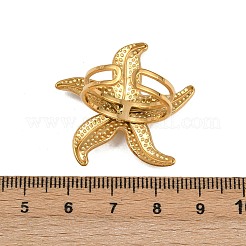 304 Stainless Steel Open Cuff Rings for Women&nbsp;RJEW-A081-02A-G