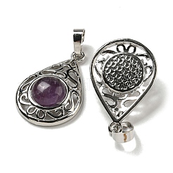Natural Amethyst Pendants&nbsp;G-Q158-05P-12