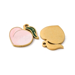 Fruit Seris 304 Stainless Steel Enamel Charms&nbsp;STAS-U060-03G-01