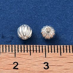 925 Sterling Silver Pumpkin Beads&nbsp;STER-H112-04C
