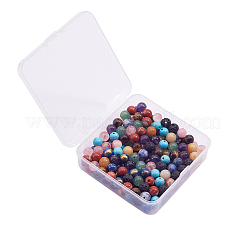 200Pcs 10 Style Natural & Synthetic Gemstone Round Beads&nbsp;G-CJ0001-53