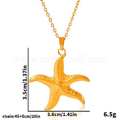304 Stainless Steel Starfish Pendant Necklaces for Women&nbsp;KW7547-2