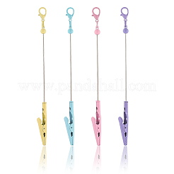 4Pcs 4 Colors Alloy Bracelet Tool Jewelry Helper Beadable Alligator Clip&nbsp;AJEW-SP0001-71A