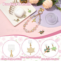 5Pcs Iron Cell Phone Holder Stand & PVC Mobile Dustproof Plugs&nbsp;HJEW-SW00450