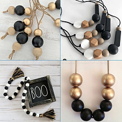 Natural Wood Beads&nbsp;WOOD-TA0001-38-LF