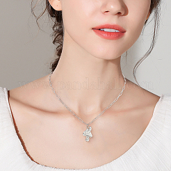 6Pcs 2 Colors 304 Stainless Steel Paperclip Chain Necklaces&nbsp;NJEW-SC0001-58A