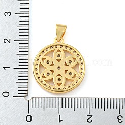 Rack Plating Brass Micro Pave Cubic Zirconia Pendants&nbsp;KK-C044-16G