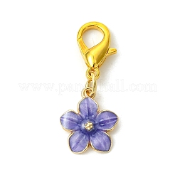 10Pcs 5 Styles Flower Alloy Enamel Pendant Decorations&nbsp;HJEW-JM02751