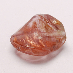 Handmade Gold Sand Lampwork Beads&nbsp;LAMP-S029-28x18mm-M