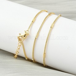 2MM Brass Round Snake Chain Necklaces for Women&nbsp;NJEW-K271-08G