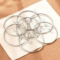 7Pcs 201 Stainless Steel Plain Bangle Sets for Women&nbsp;BJEW-L664-022C-P02