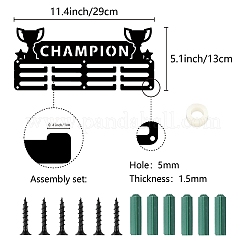 Sports Theme Iron Medal Hanger Holder Display Wall Rack&nbsp;ODIS-WH0055-127