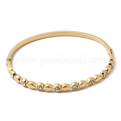 304 Stainless Steel Rhinestone Hinged Bangles for Women&nbsp;BJEW-B168-03A-G
