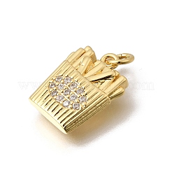 Brass Micro Pave Cubic Zirconia Pendants&nbsp;KK-Z155-08G-01