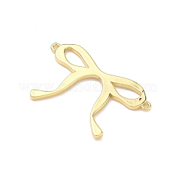 Brass Bowknot Links Connector Charms&nbsp;KK-B170-07G