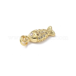 Brass Micro Pave Cubic Zirconia Pendants&nbsp;KK-B155-04B-G