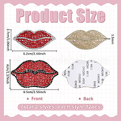 24Pcs 2 Styles Resin Rhinestone Hotfix Rhinestone&nbsp;DIY-PH0038-25