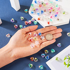 72Pcs 9 Colors UV Plating Rainbow Iridescent Acrylic Beads&nbsp;OACR-TA0001-48