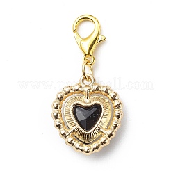 Alloy Rhinestone Heart Pendant Decorations&nbsp;HJEW-JM00808
