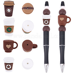 8Pcs 4 Styles Silicone Focal Beads&nbsp;SIL-SC0003-29