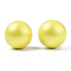 Painted Natural Wood Beads&nbsp;WOOD-S057-071G