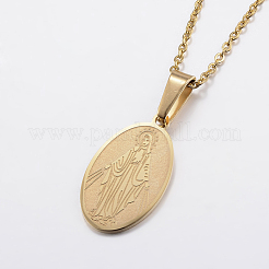 304 Stainless Steel Pendant Necklaces&nbsp;NJEW-J053-29