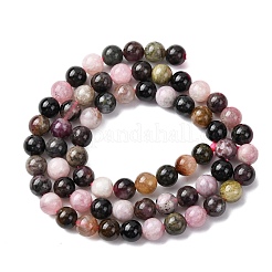 Natural Multicolor Tourmaline Beads Strands&nbsp;G-G446-6mm-03
