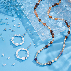 50Pcs 2 Colors Brass Spacer Beads&nbsp;KK-PH0013-37