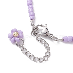 8Pcs 8 Color Glass Seed Beaded Necklaces Set&nbsp;NJEW-JN04636