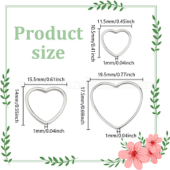 DIY 304 Stainless Steel Heart Dangle Earrings Making Kit&nbsp;DIY-DR0001-41