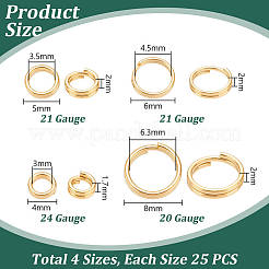 100Pcs 4 Colors Brass Split Rings&nbsp;KK-PH0013-19